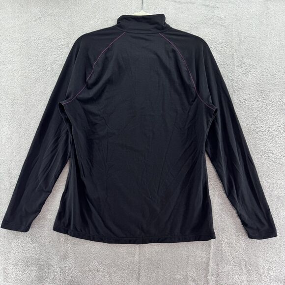 Merino Blend By Paradox Base Layer Womens L Black 1/4 Zip Logo Pullover Outdoor - Picture 6 of 13